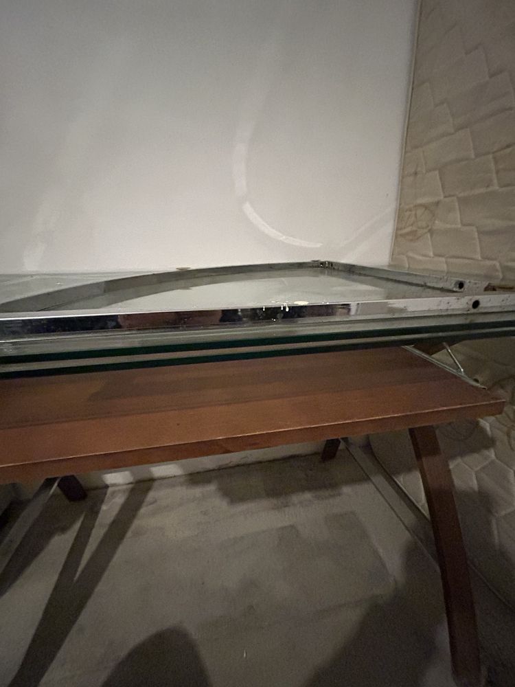 Vidro de canto recto para apoio