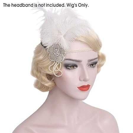 STfantasy Retro Blond Peruka Finger Wave w Stylu Lat 20