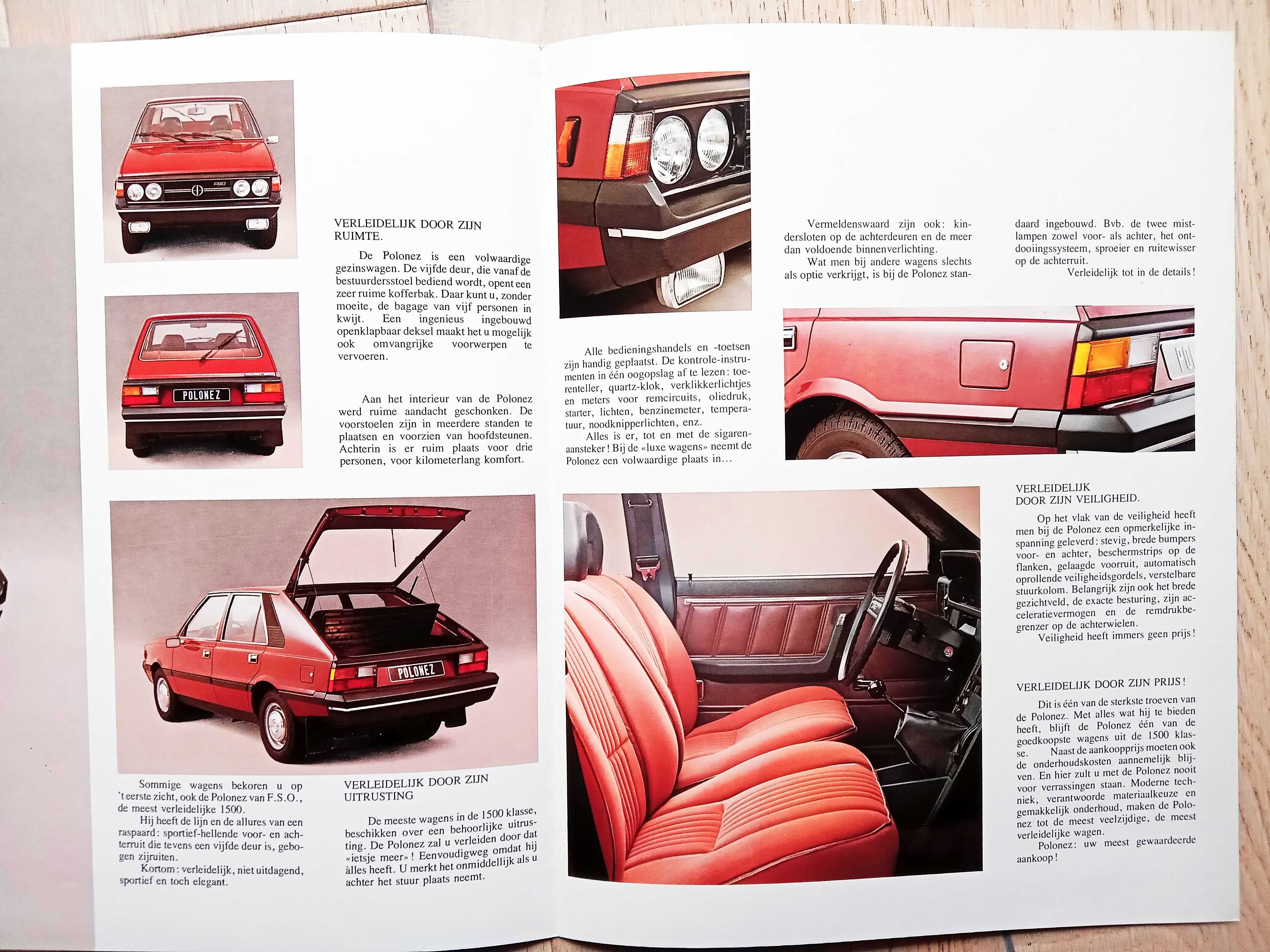 FSO Polonez 1.5 (1981) prospekt 8 str., st. BDB-, FORMAT WIĘKSZY od A4