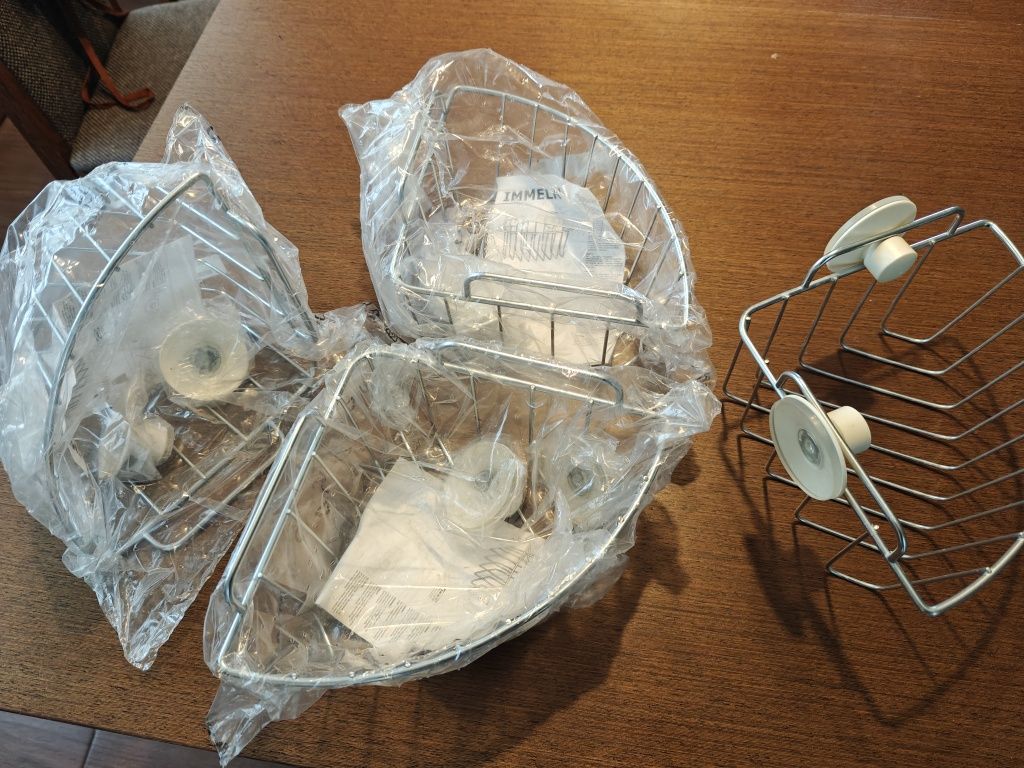 Ikea IMMELN 702.526.26 koszyk półka pod prysznic narożnikowa