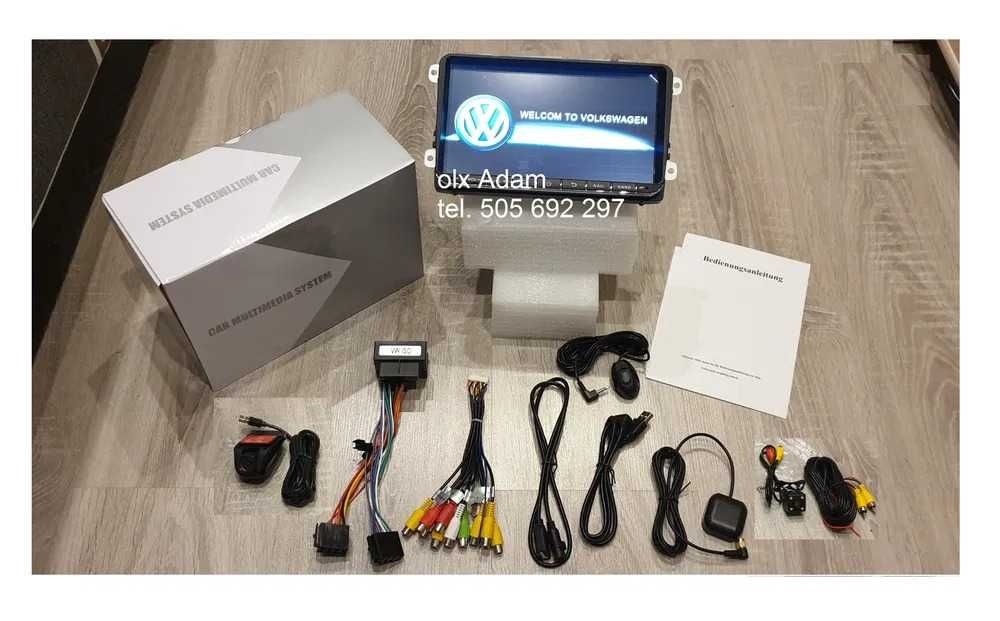 Nawigacja 2DIN Android 13 Radio VW Seat Skoda 2 GB RAM 9 cali Wyprz.