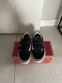 Trampki czarne kultowe VANS Old Skool 31 na rzepy