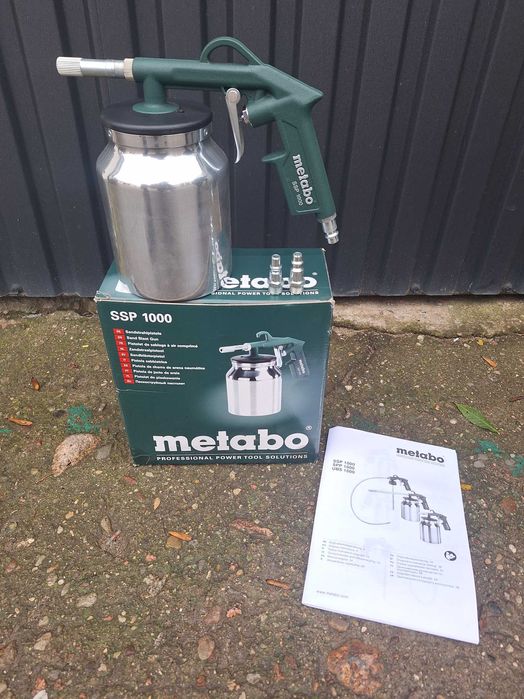 pistolet do piaskowania METABO SSP 1000 + ścierniwo korund 0,1-0,4 mm