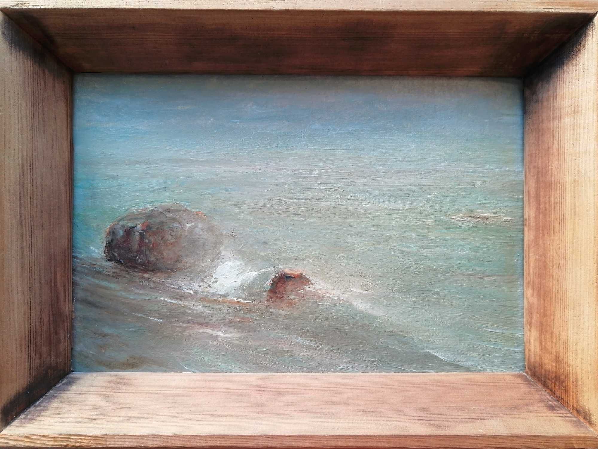 Картина маслом море, прибой 1986г