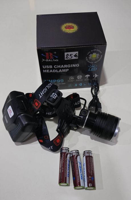 Luz de cabeça com Zoom - pesca e caça