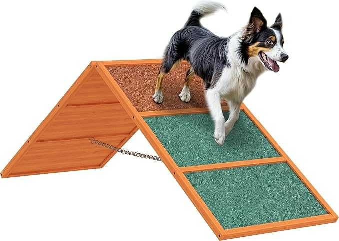 Rampa agility PawHut dla psa, składana, regulowana, 173×59×66 cm