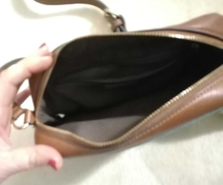 Carteira Mala Pele e Camurça