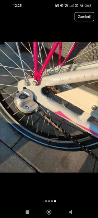 Rowerek 20 cali Nexus Shimano biały róż