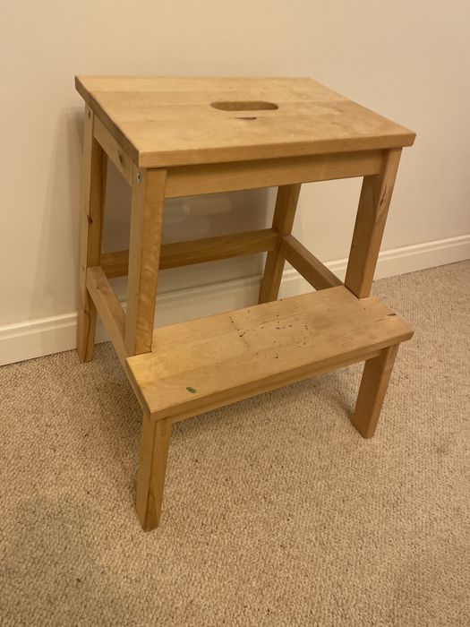 IKEA BEKVAM taboret ze schodkiem ,podest , drabinka 50 cm, buk