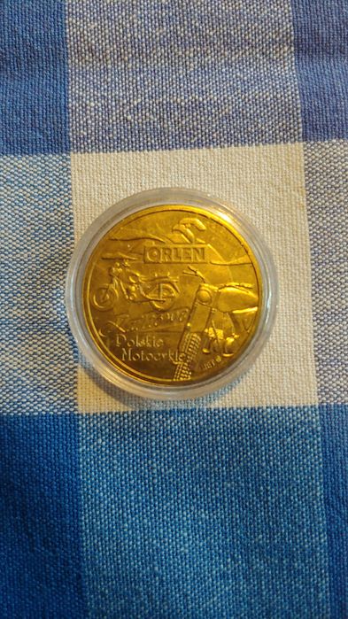Kolekcjonerska moneta kultowe polskie motocykle orlen
