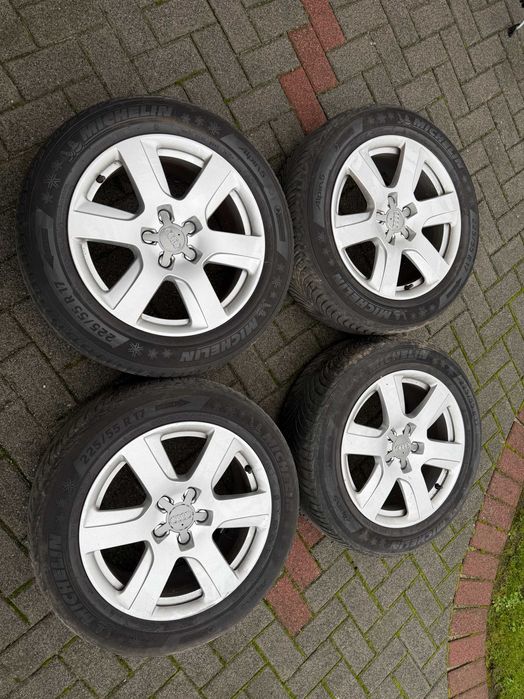 Opony Koła Alufelgi 225/55r17 zimówki 5x112 Audi A4 A5 A6 ET37