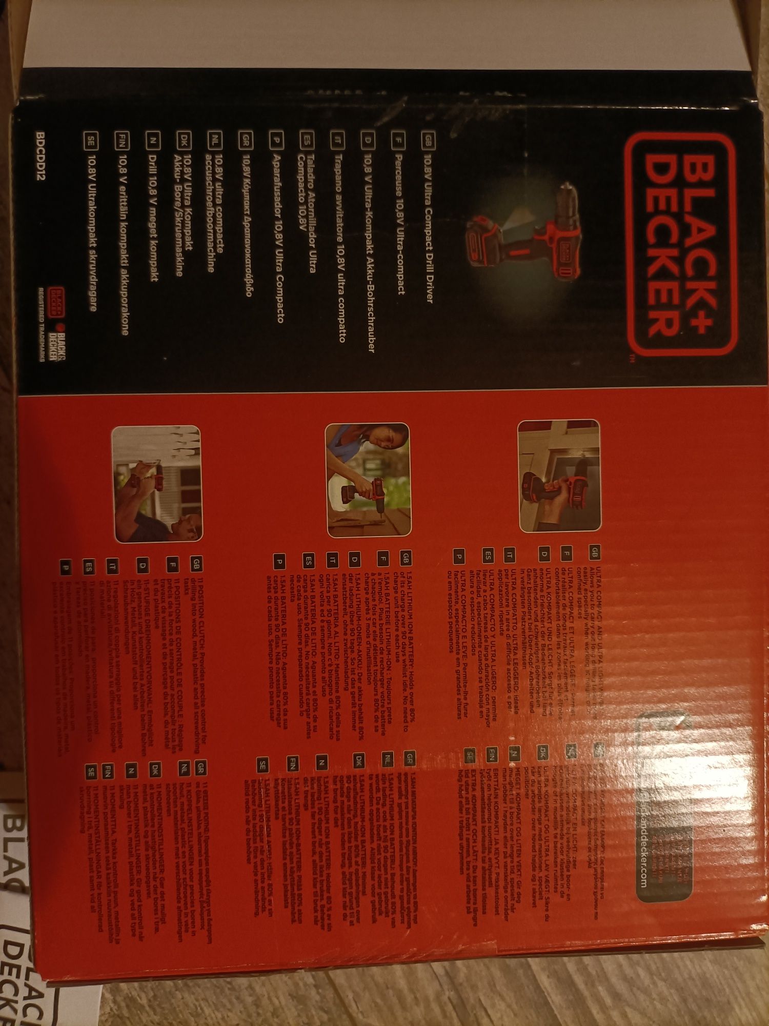 Wiertarko-wkrętarka BLACK&DECKER BDCDD12 akumulator nowa