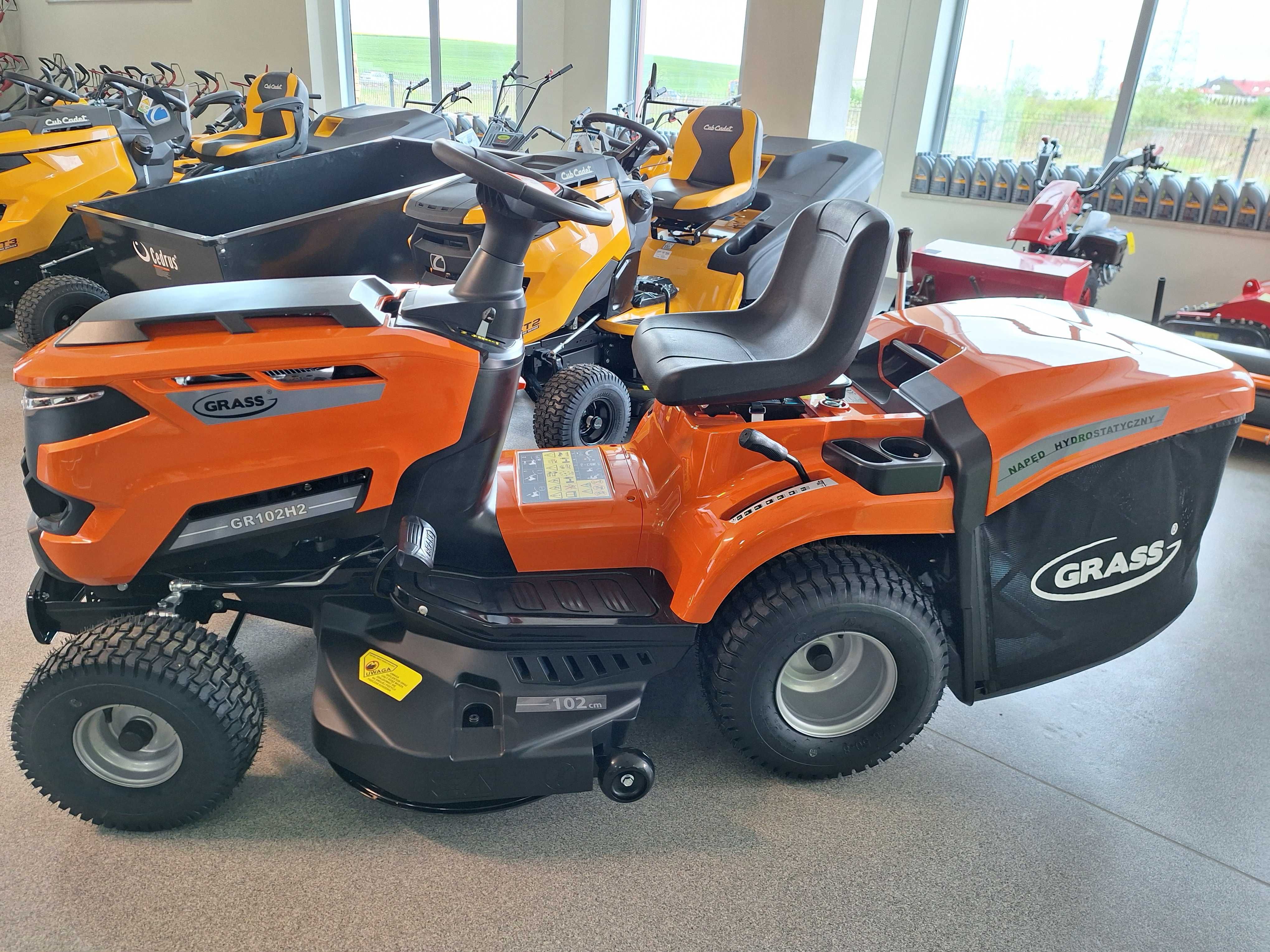 NOWY MOCNY Traktorek Kosiarka GRASS GR102H Kosz 245l Hydrostat 452cc