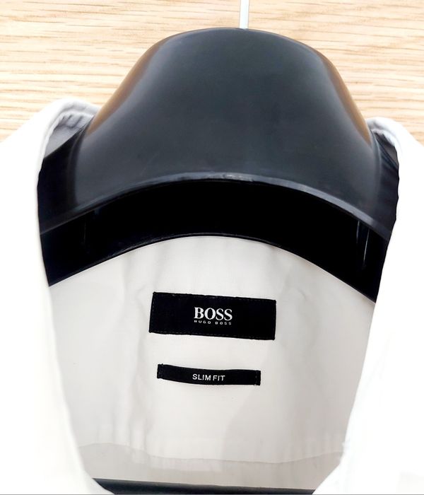 Biała bawełniana koszula męska Hugo Boss slim fit roz S /M 38 15