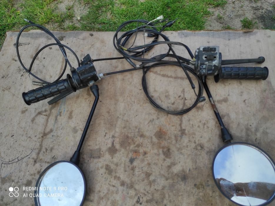 Przełączniki rolgaz lusterka kpl na kierownicę Simson org DDR 9.347