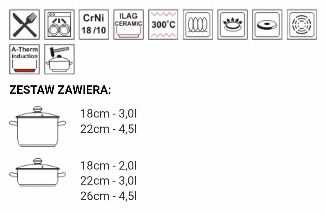 KOLIMAX Komplet naczyń (garnków) CERAMMAX PRO STANDARD, czarny granit