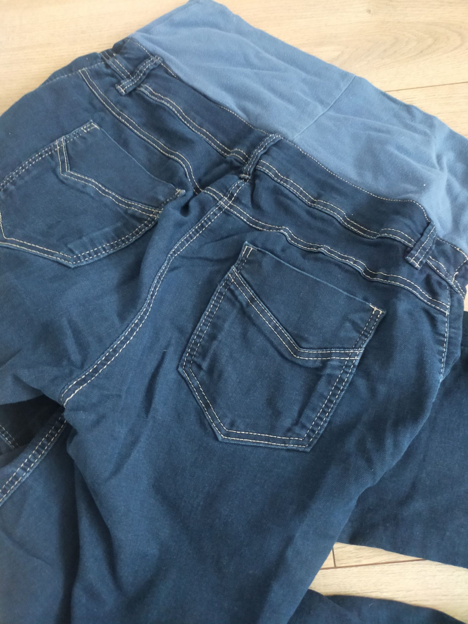 Spodnie ciążowe jeansy 40 42 XL granatowe