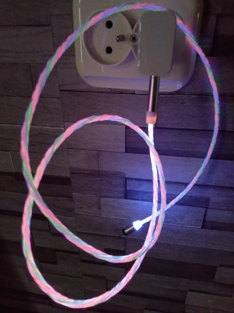 Nowy Świecący kabel USB typ C