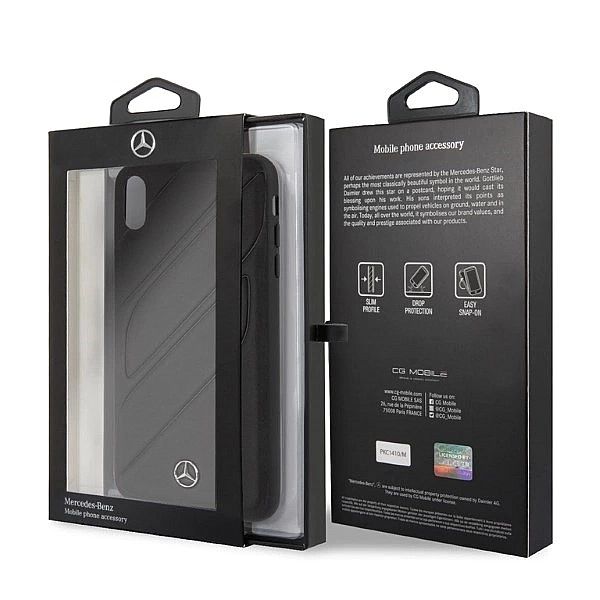Etui Mercedes New Organic I na iPhone XS Max - czarne