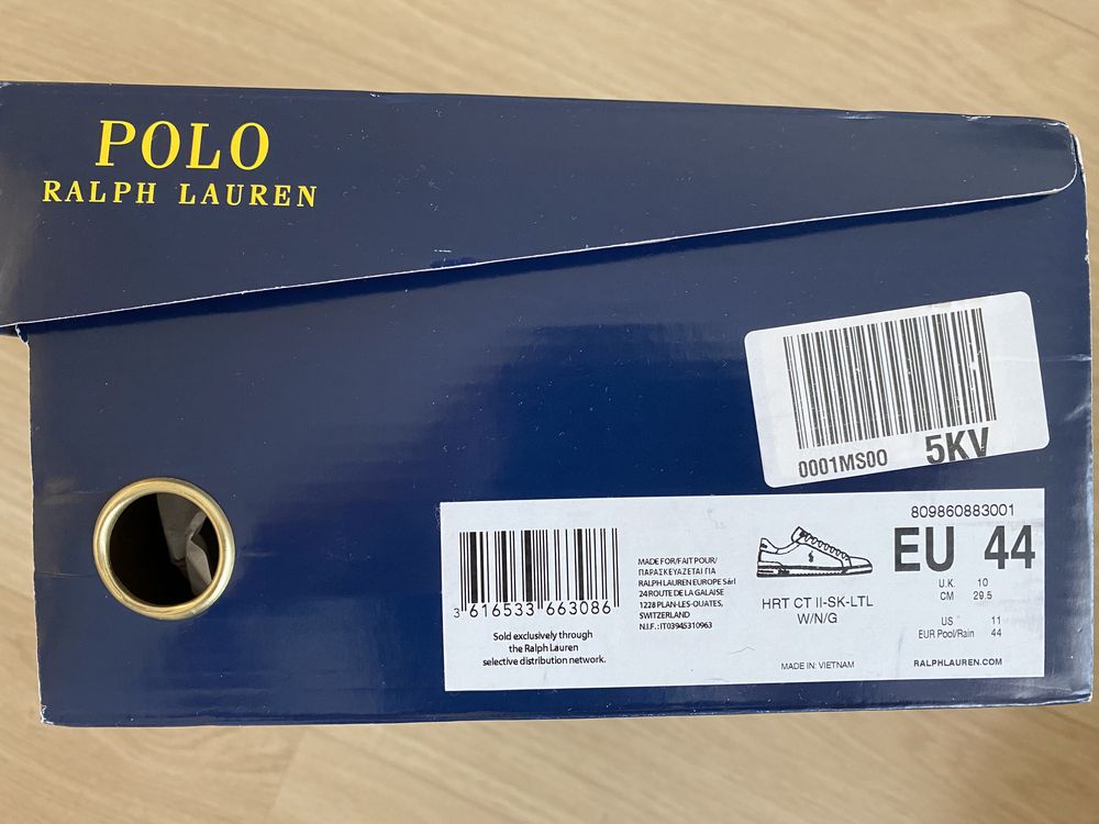 Sneakersy Ralph Lauren Hrt Ct II Białe rozm. 44