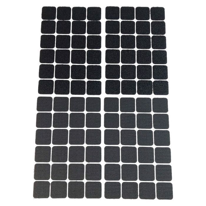 Rzep samoprzylepny 25 x 25 mm czarny 48 szt