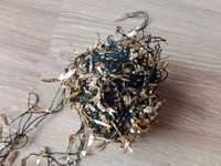 15 GR czarno złota dekoracyjna włóczka wełna nici