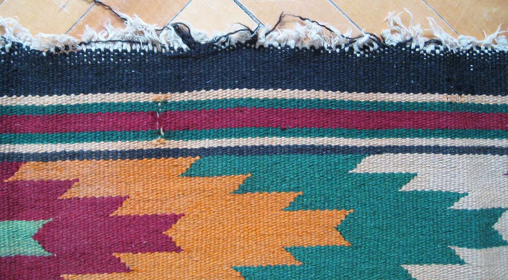 Гуцульський вінтажний вовняний килим 70-ті роки глинянський