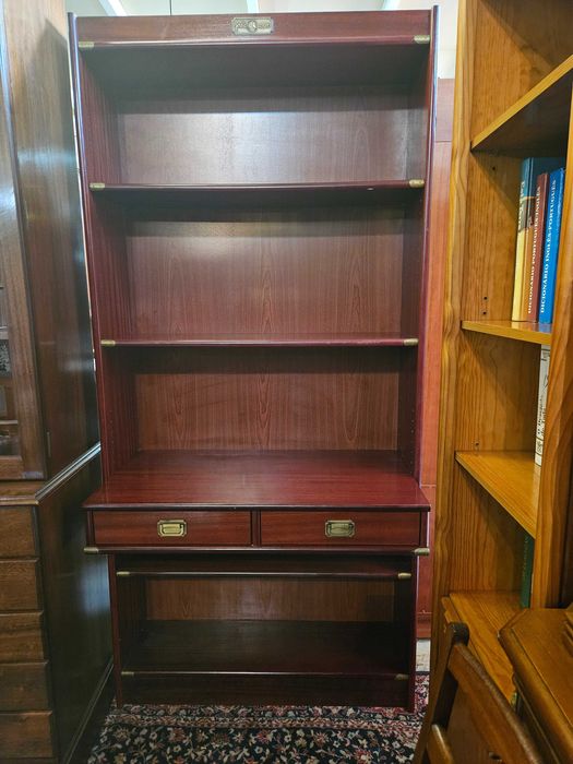 Secretária / Estante em madeira - óptimo estado geral