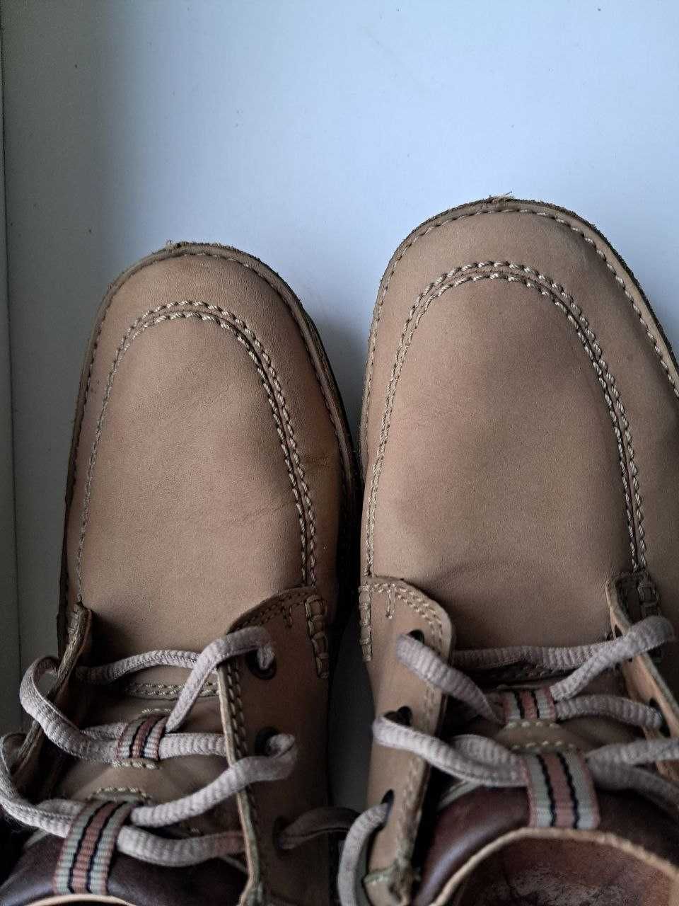 туфли CLARKS 40.5 размер мужские натуральный нубук