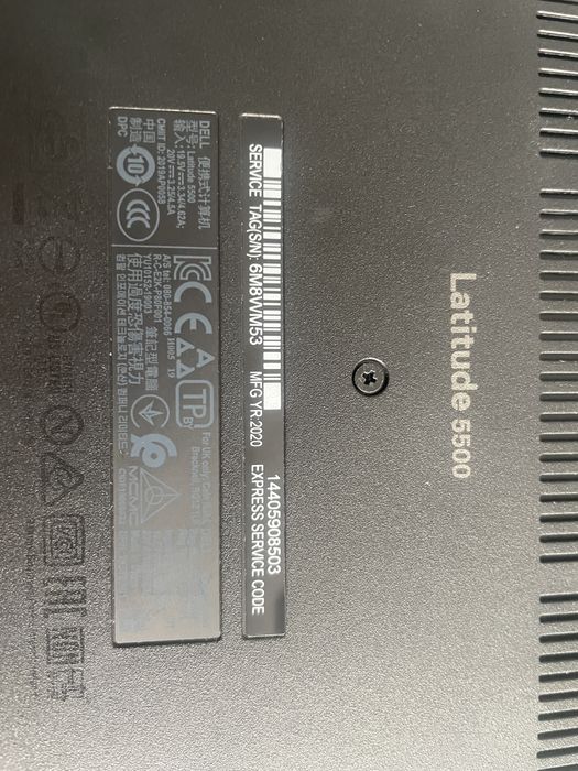 Laptop dell latitude 5500 bez dysku