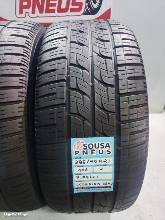 2 pneus semi novos 295-40r21 pirelli - oferta dos portes