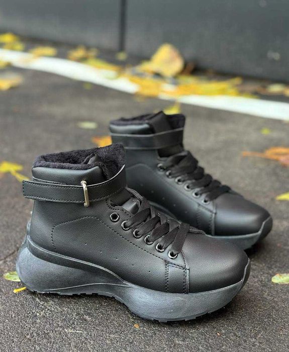 АКЦІЯ Черевики жіночі утеплені зимові кросівки з хутром 35 - 40 розмір