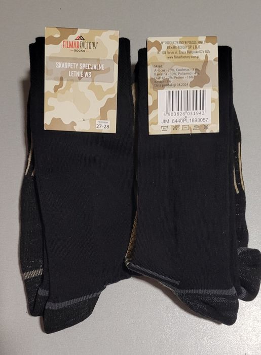 Letnie skarpety specjalne wojskowe 27-28