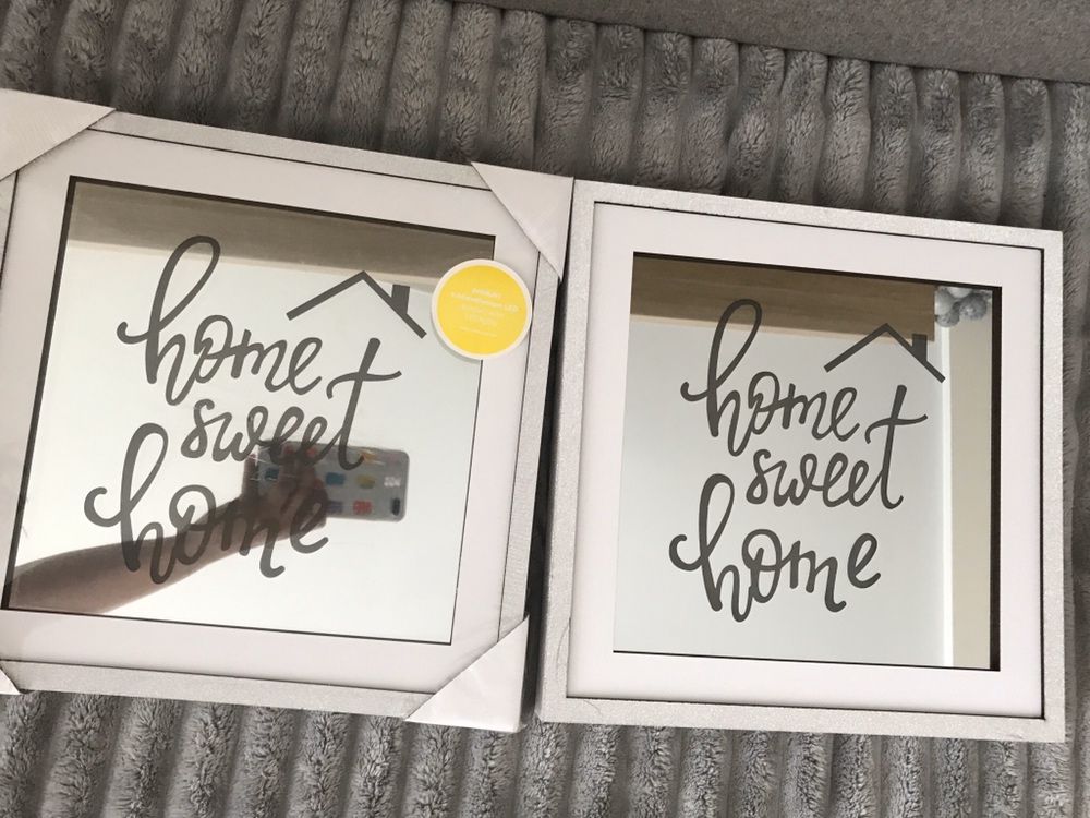 Dwa NOWE obrazki podświetlane lustrzane z Home&You - okazja, tanio!!