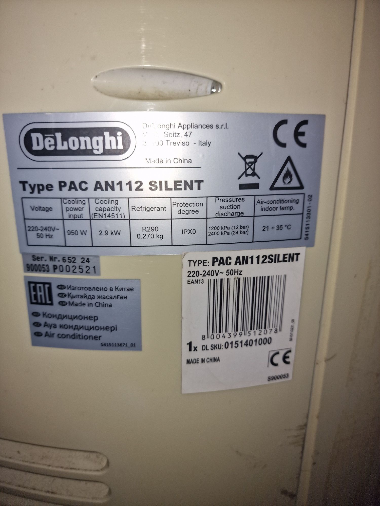 Klimatyzator wolnostojący delonghi