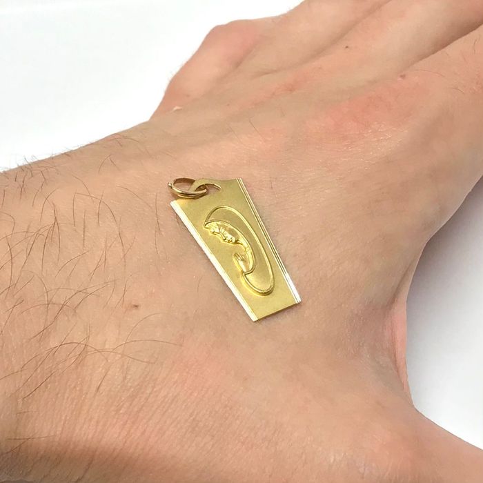 Złoty MEDALIK wisiorek 18K Matka Boska BOZIA 3cm