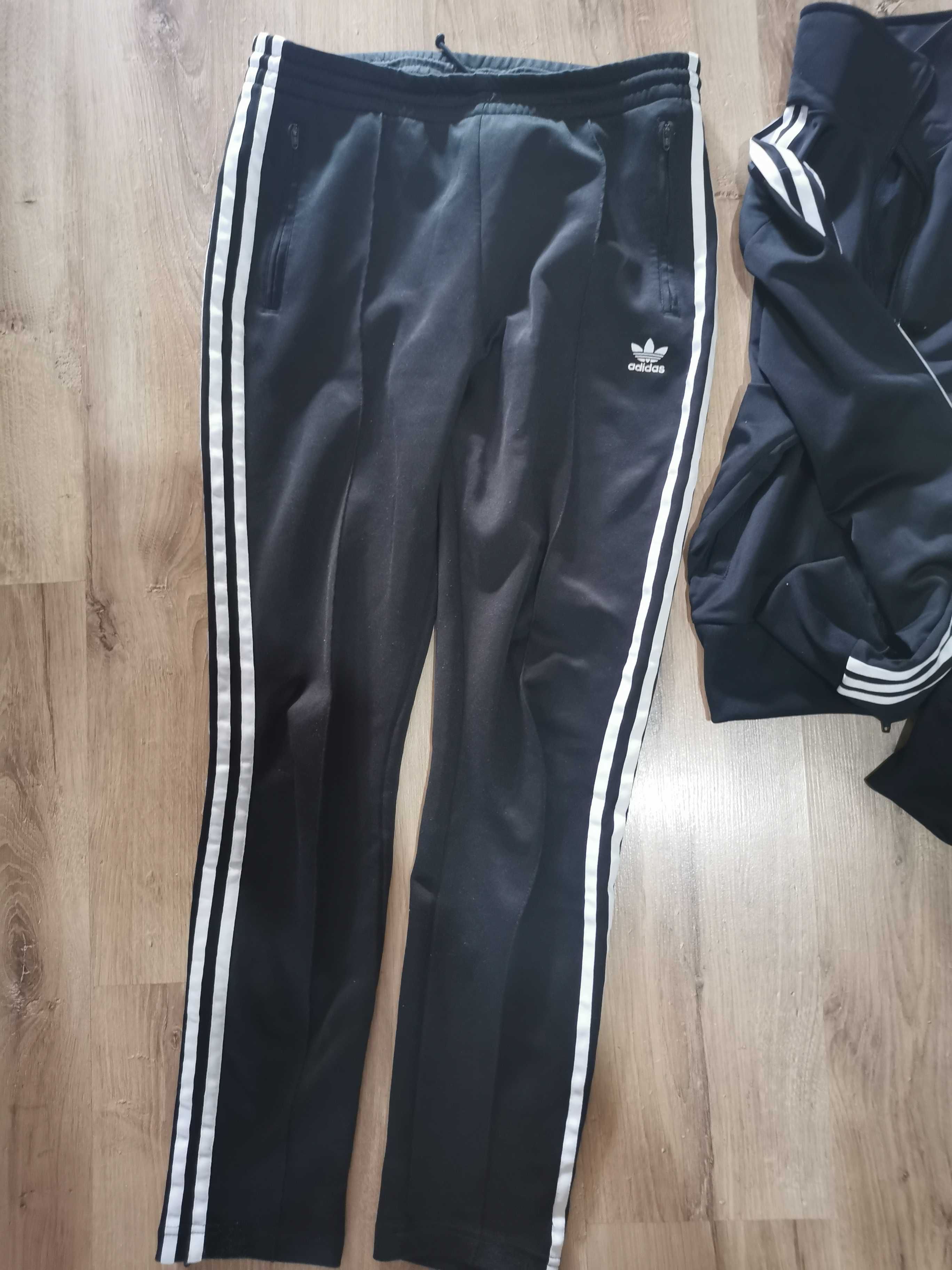 Dres adidas originals czarny jak nowy r. M 38 bluza i spodnie