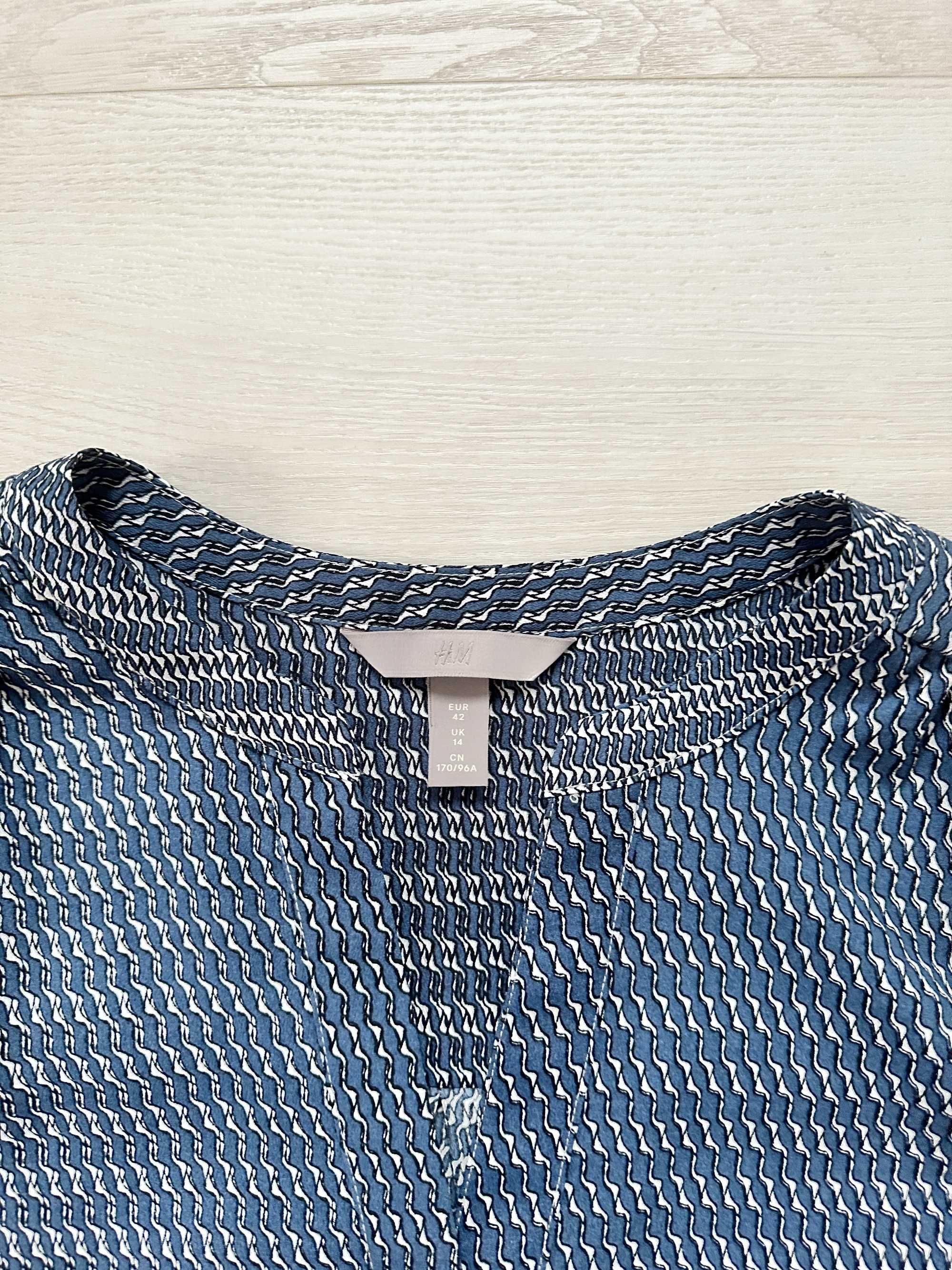 jak nowa 1x ubrana bluzka H&M geometryczny nadruk wzorek roz 42