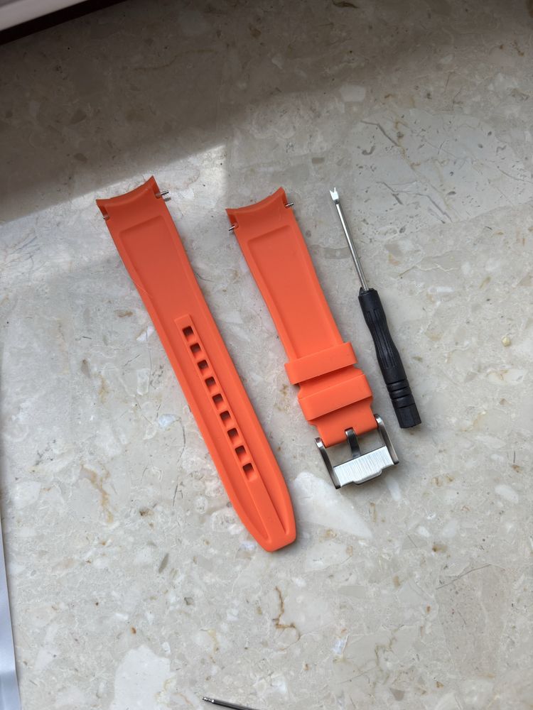 Pasek Do Zegarka 20mm Pomarańczowy  Orange Gumowy Silikonowy