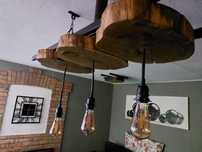 Sprzedam lampe z drewna