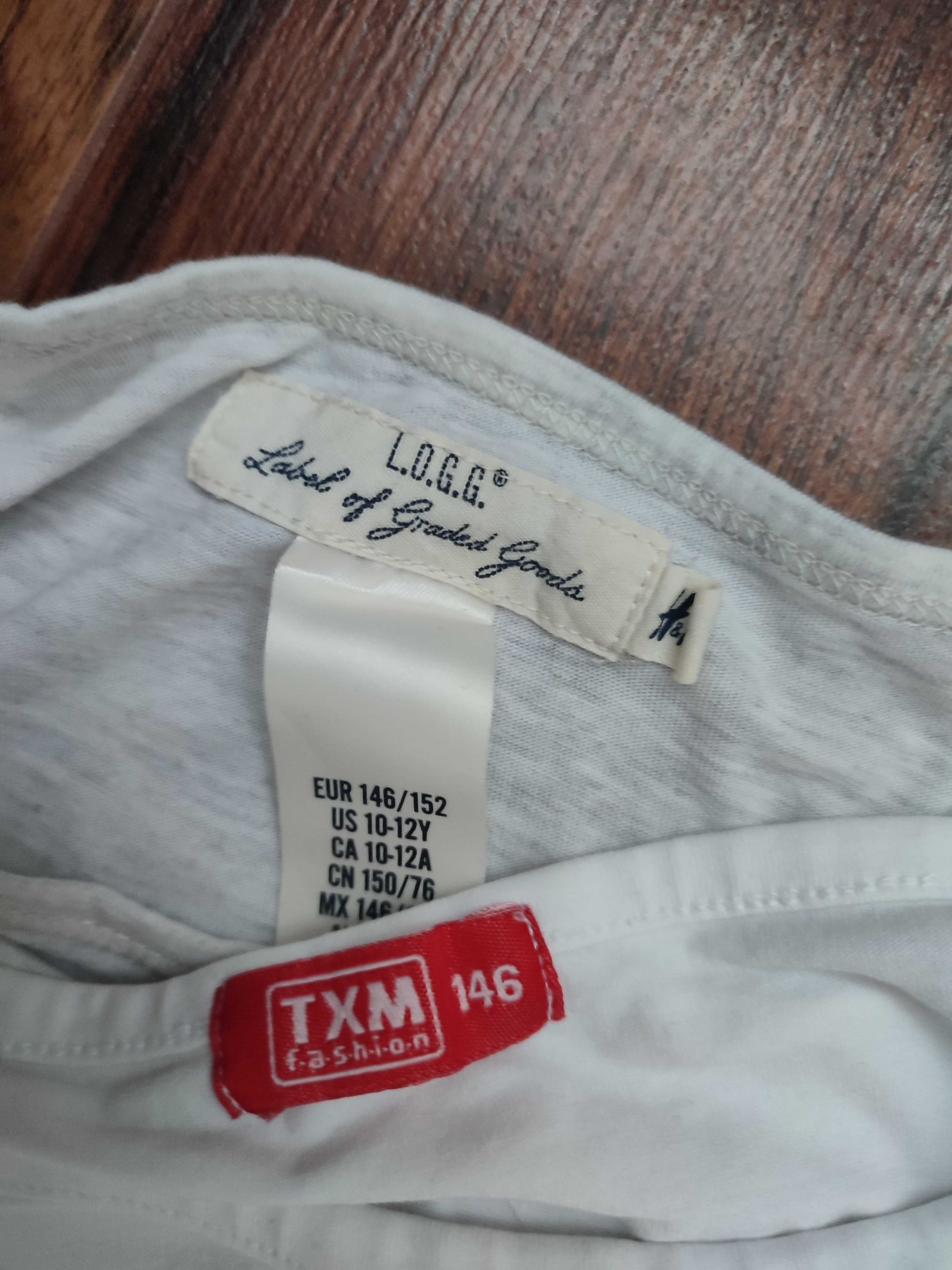 2x koszulka H&M r.146 dla dziewczynki