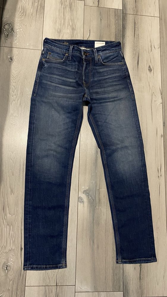 Spodnie Jack&Jones 28/30 Tapered-Mike męskie jeansy granatowe