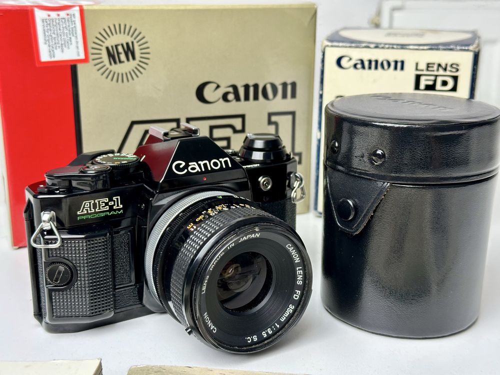 Canon AE-1 Program + FD 35mm f/3.5 S.C. | Kolekcjonerski zestaw
