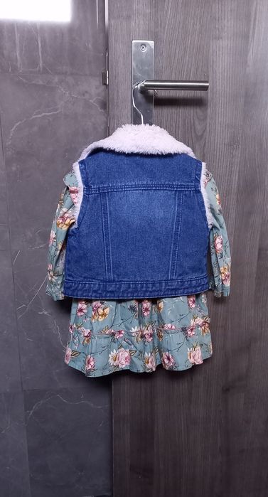Conjunto de colete e vestido 18meses