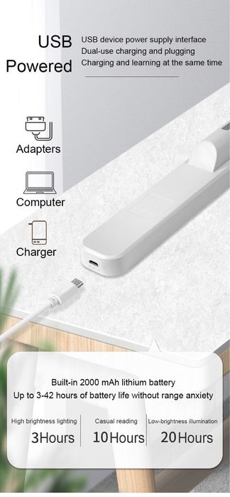 USB LED лампа светильник с аккумулятором с пультом