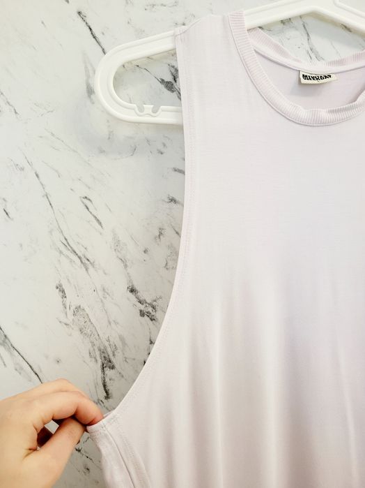 Sukienka premium asymetryczna mini maxi biały lotos white lotus