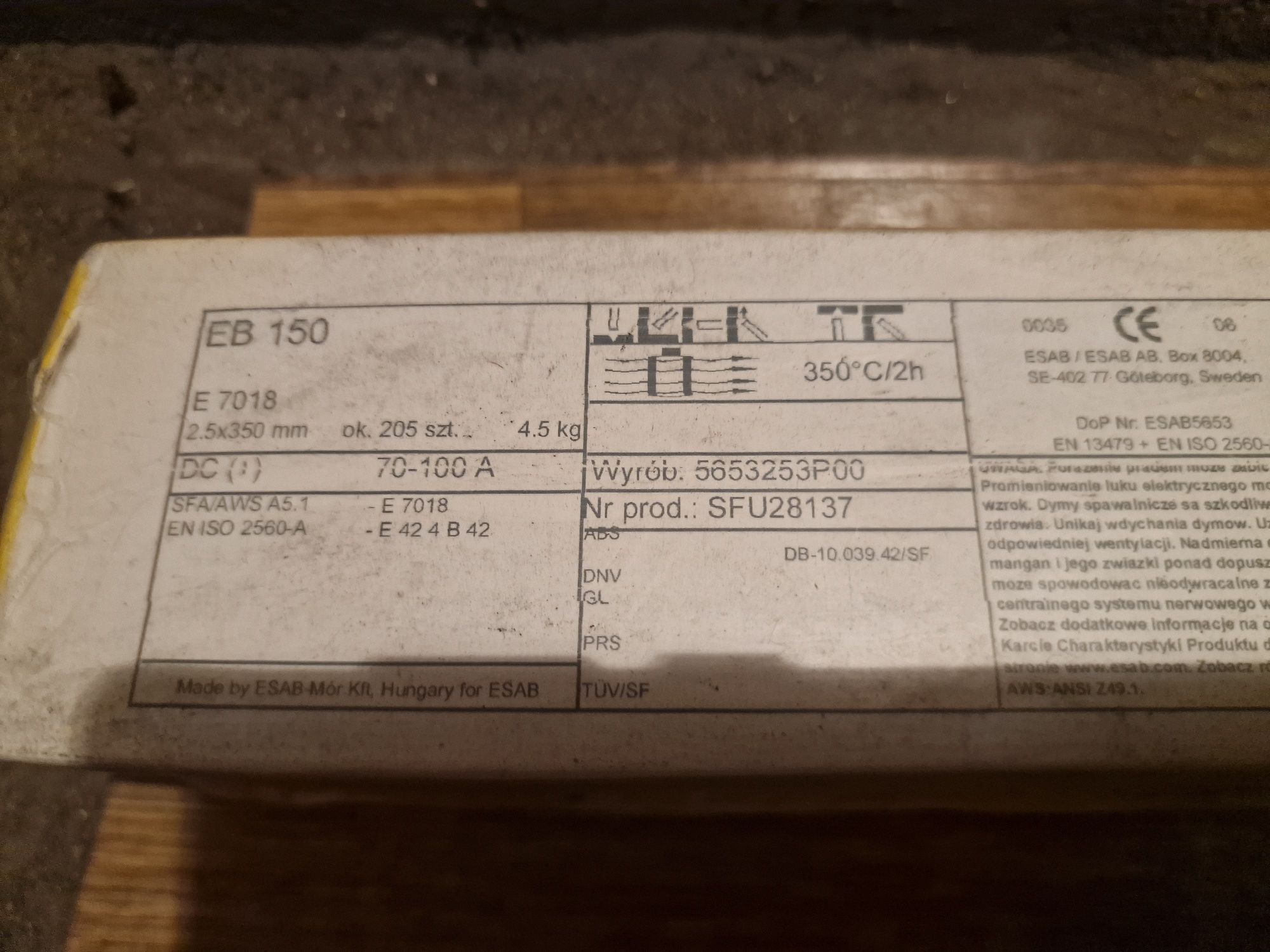 Elektrody Esab EB150 2.5mm 4.5kg zasadowe