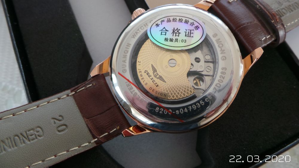 zegarek guanqin nowy automat