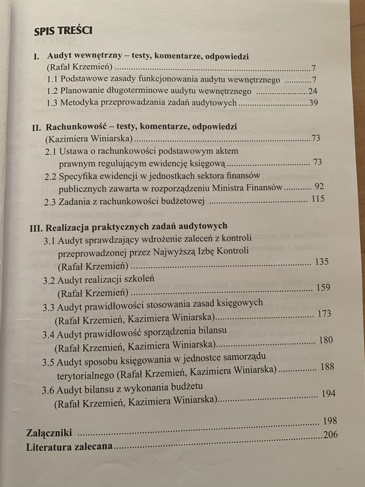 Audyt wewnętrzny. Testy i zadania.