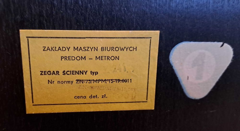 Antyk z PRL Zegar Predom Metron zegar ścienny